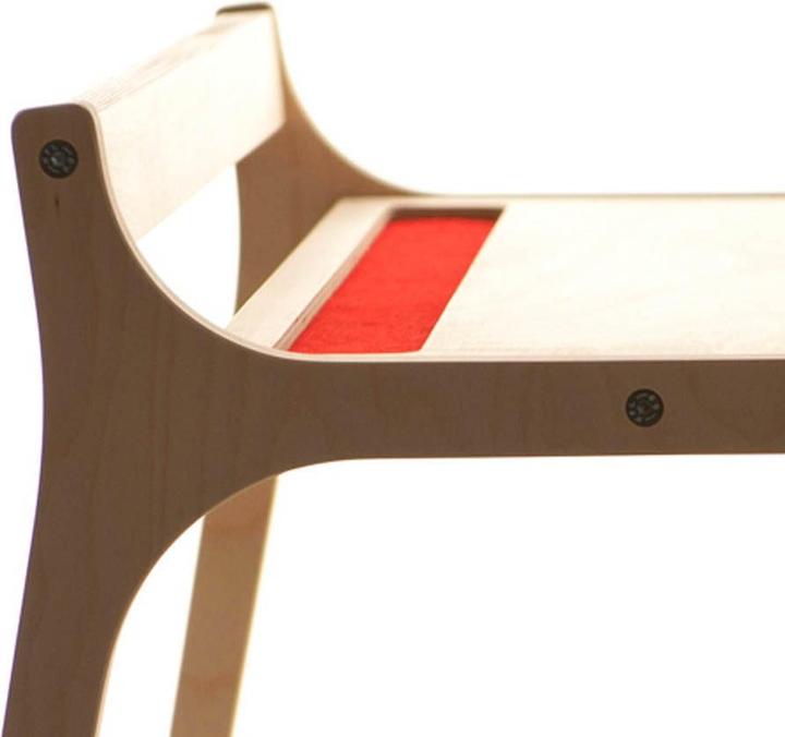 Image du produit Sirch Sibis Bureau Afra feutre rouge (87 x 57 x 60 cm)