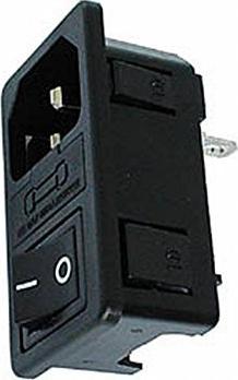 Produktbild Velleman Kaltgeräte-Steckverbinder - Stecker - Chassis - Mit Schalter Und Sicherungshalter (Diverse)