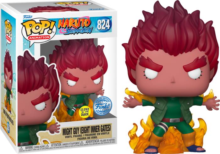 Actual product image Funko Pop! Naruto Might Guy (Eight Inner Gates) GITD EXM