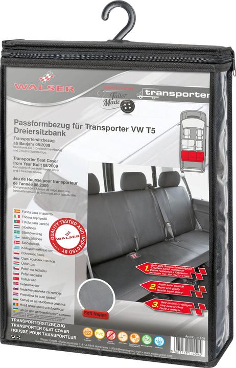 Immagine prodotto Walser Coprisedili per VW T5 3er panca da finta pelle adeguatamente BJ 04/2003-06/2015