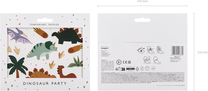 Immagine prodotto Partydeco Set di tatuaggi di dinosauri, Categoria: Dinosauri, Età consigliata