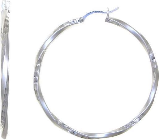 Produktbild Passion Rhodium Silver Creoles - Twisted (Silber 925)