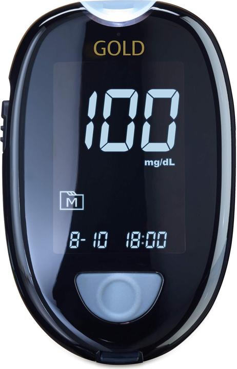 Produktbild Aktivmed GlucoCheck GOLD Blutzuckermessgerät Set mg/dl, 1 St (Blutzuckermessgerät)