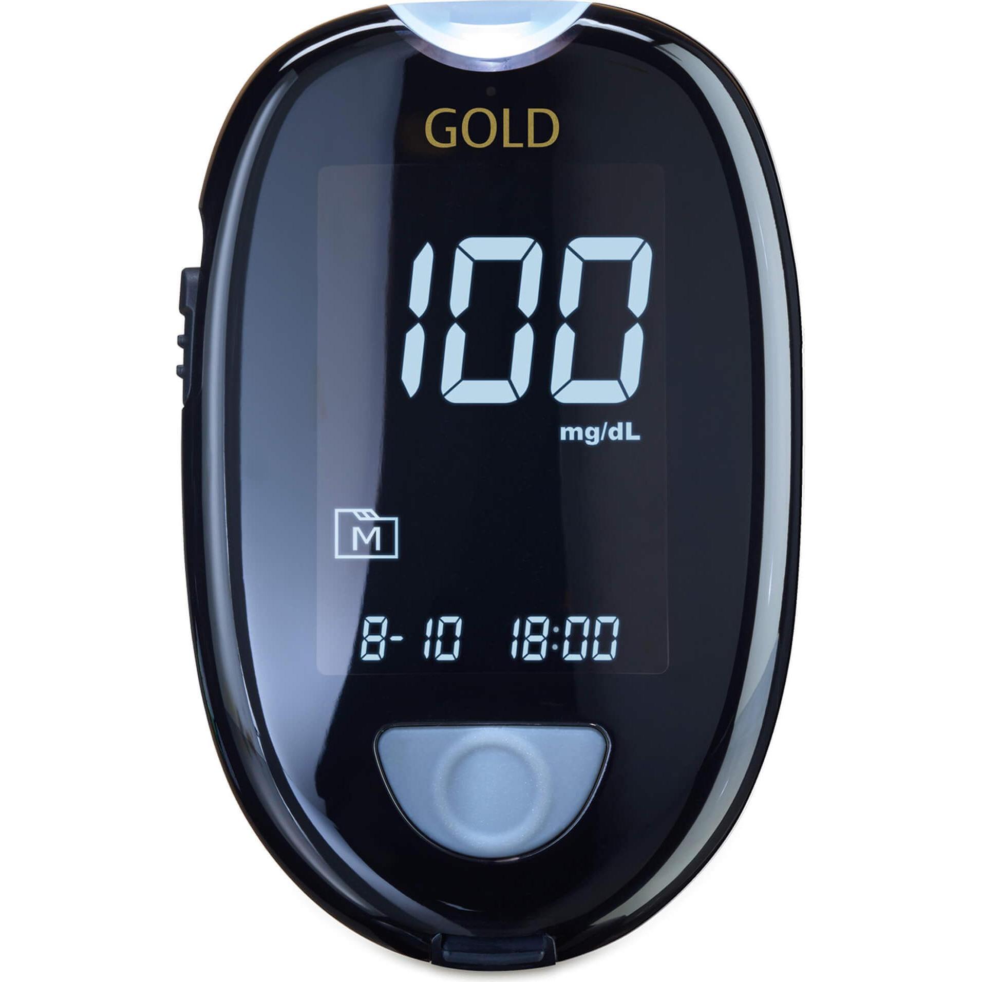 Thumbnail - Aktivmed, Bluttest, GlucoCheck GOLD Blutzuckermessgerät Set mg/dl, 1 St (Blutzuckermessgerät)