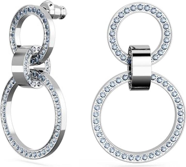 Produktbild Swarovski Hollow Kreolen Blau (Swarovski Metall)