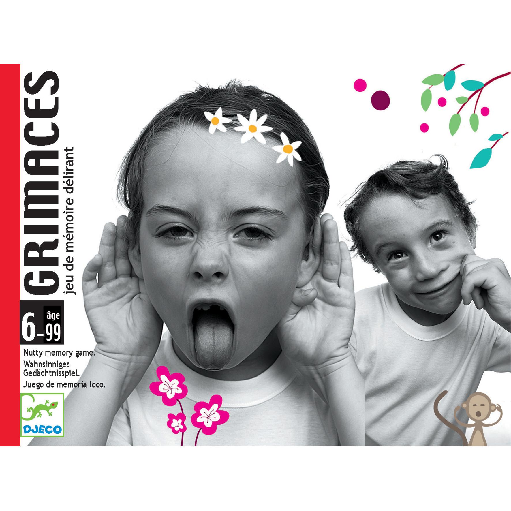 Djeco Kartenspiel Grimaces (Deutsch, Französisch, Italienisch, Englisch)