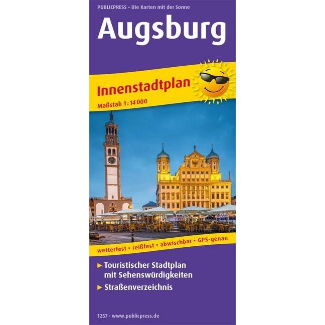 PublicPress.1257 Innenstadtpln Augsburg, Landkarte