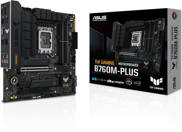 Image du produit ASUS MB TUF GAMING B760M-PLUS (Intel,1700,DDR5,mATX) (LGA 1700, Intel B760, mATX)