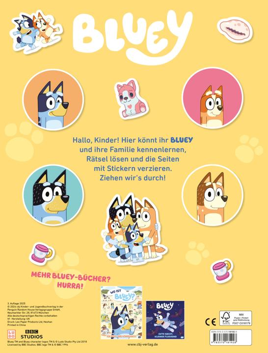 Actual product image Hello Bluey! - A fun puzzle and sticker book