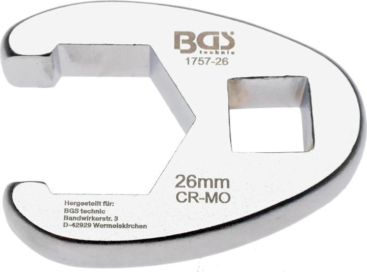 Actual product image BGS Crowfoot Spanner 12.5 mm (1/2") Drive 26 mm (26 mm)