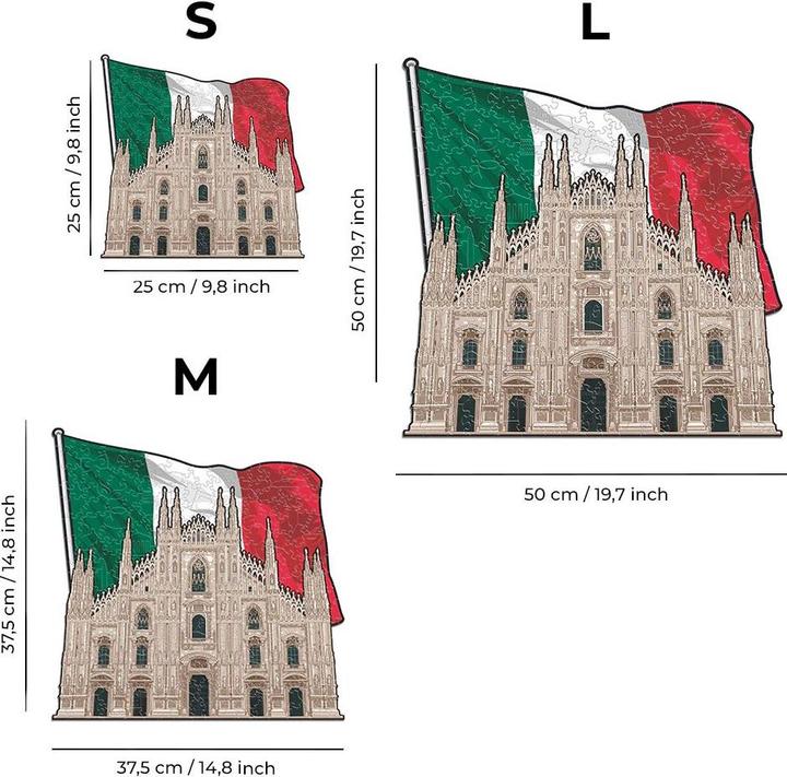 Produktbild Iconic Mailänder Dom - Monument Holz Puzzle Grösse S (150 Teile) (150 Teile)