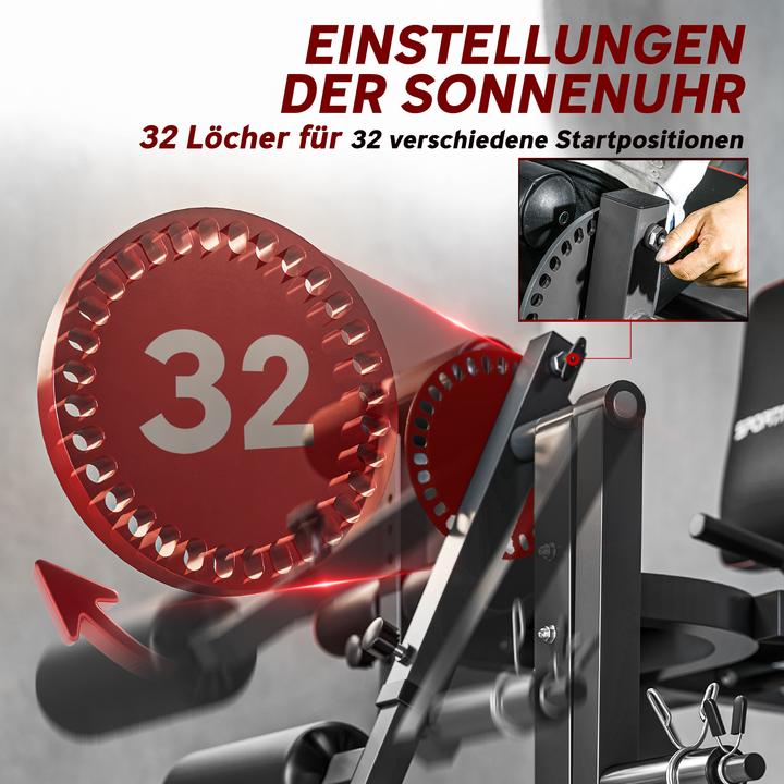 Actual product image SportNow Beinstrecker Stahl Grau+Schwarz