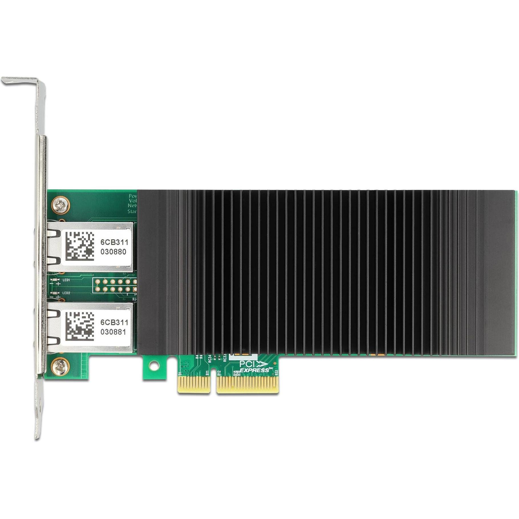 Thumbnail - Delock PCI Express x4 Karte 2 x RJ45 Gigabit LAN PoE+ i350 (Ethernet), Netzwerkkarte