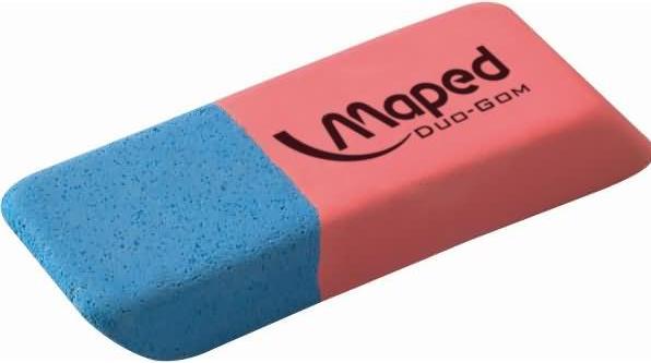 Actual product image Maped Rubber eraser Duo-Gom, medium, blue/red