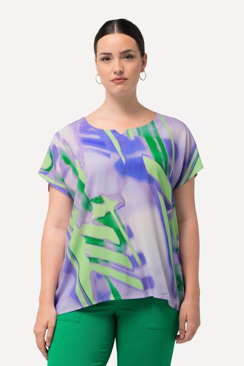 Produktbild Ulla Popken Blusenshirt, grafischer Druck, Rundhals, Halbarm (50, 52)