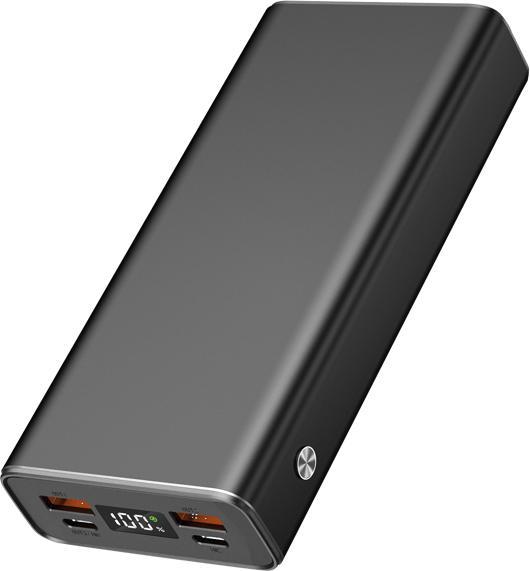 Actual product image 2GO Powerbank 20000mAh 2x USB-A 1x USB-C fast charging ALU (20000 mAh, 42.50 W, 74 Wh)