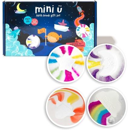 Produktbild Mini U Pflegendes Shea Butter Badespass Badetoys Geschenkset Cloud Rainbow Rocket Moon & Star Fizzers