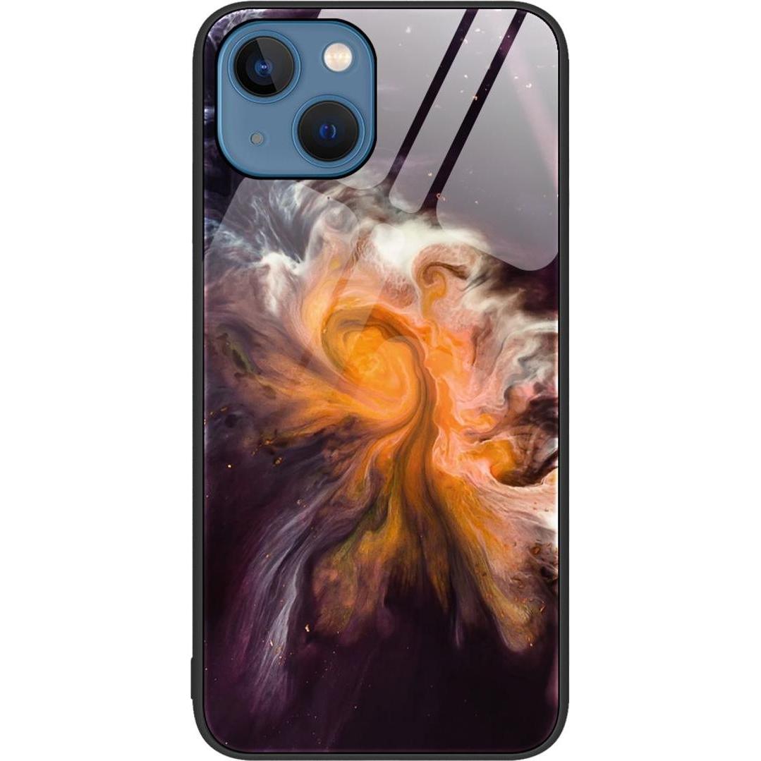 König Design Hülle Handy Schutz für Apple iPhone 12 13 14 Pro Max mini Plus Case Glas Cover (Apple iPhone 13), Smartphon...