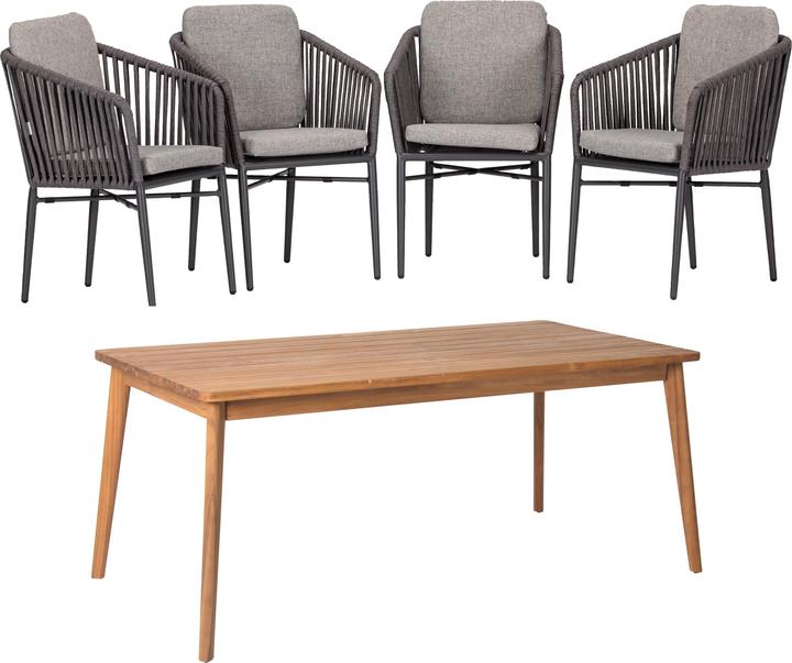 Produktbild Acamp Set 4x MANHATTAN Armsessel + 1x ATACAMA Tisch