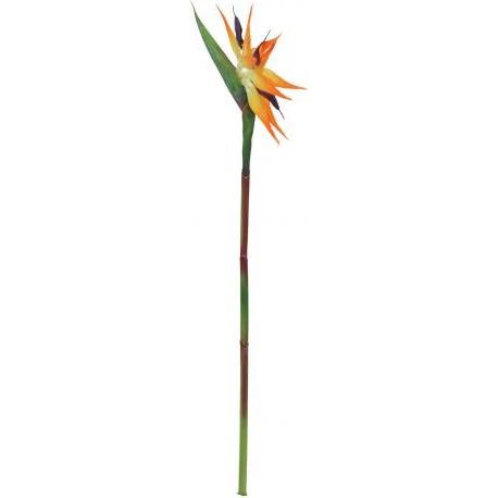 Europalms, Pianta artificiale, Fiore dell'uccello del paradiso, pianta artificiale, arancione, 95 cm (95 cm)