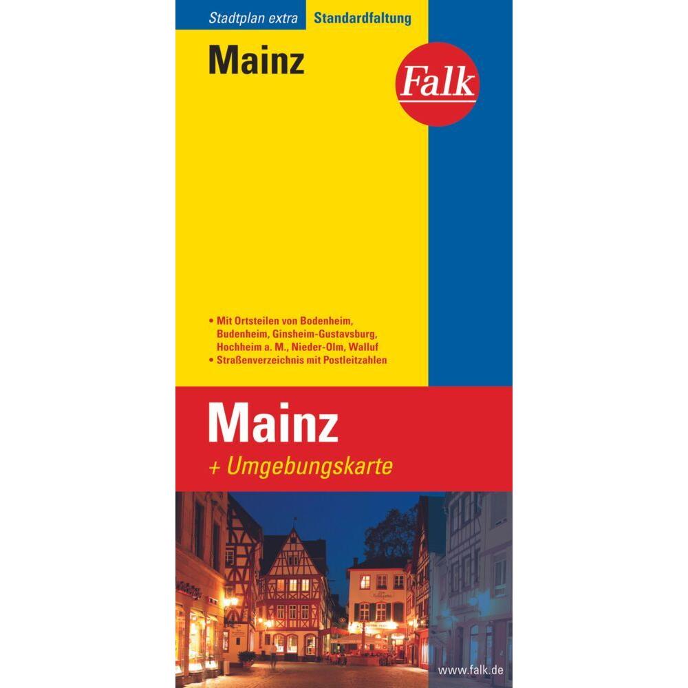 Falk Stadtplan Extra Standardfaltung Mainz: Mit Ortsteilen von Bodenheim, Budenheim, Ginsheim-Gustav, Landkarte
