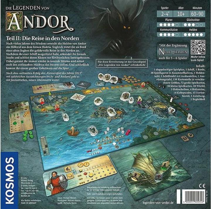 Actual product image Kosmos The Legends of Andor: The journey to the north - expansion (German)