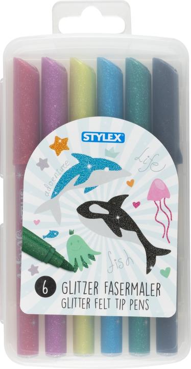 Stylex Glitter Fibre Painter (Multicoloured, 6 x)