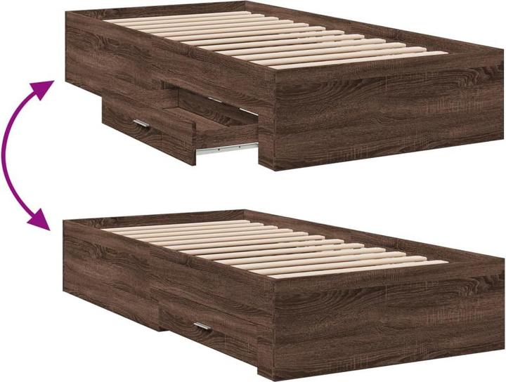 Actual product image VidaXL Bed frame with drawers (90 x 200 cm)