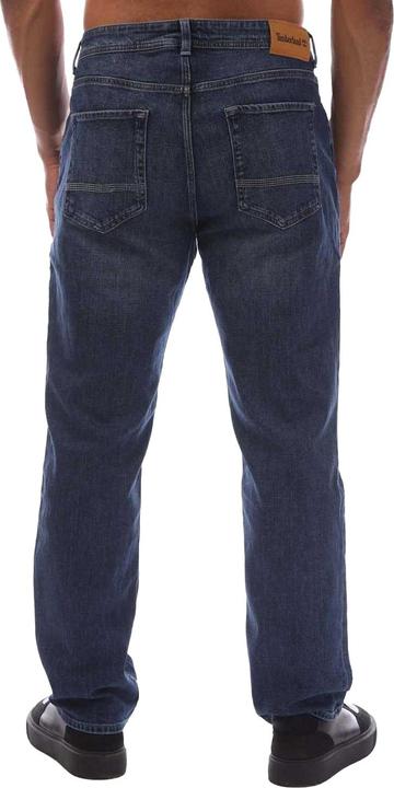 Actual product image Timberland Mens Sandown Leather Patch Straight Jeans (32)
