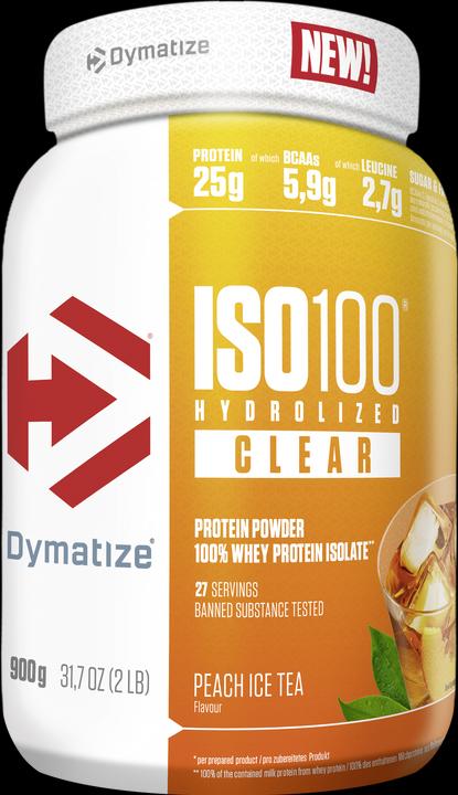 Produktbild Dymatize ISO100 Clear Whey (Peach Iced Tea, 1 Stk., 900 g)