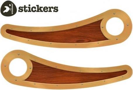 Actual product image Wishbone Bike Sticker Woodie