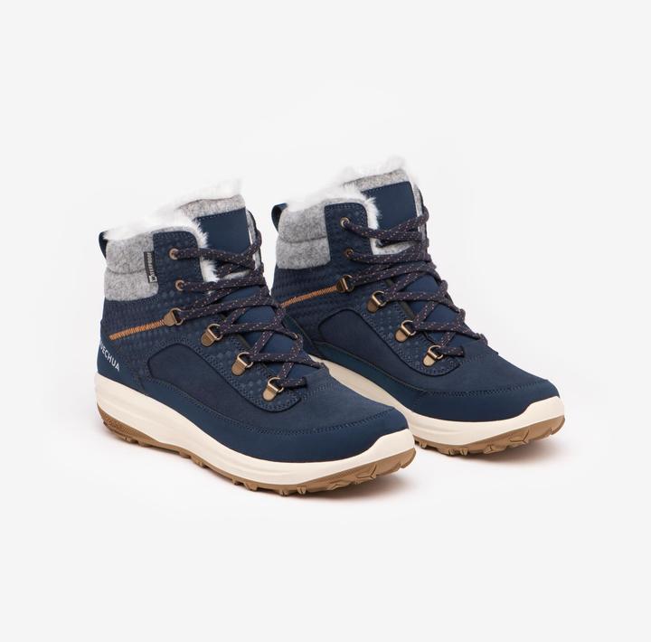 Actual product image Quechua Winter shoes ladies half high leather warm waterproof winter hiking - SH900 (37)
