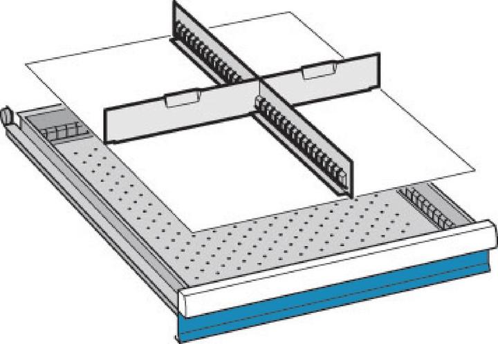 Image du produit Lista Kit de matériel de subdivision pour tiroirs