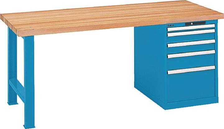Lista Workbench with beechwood top (80 cm, 150 cm)