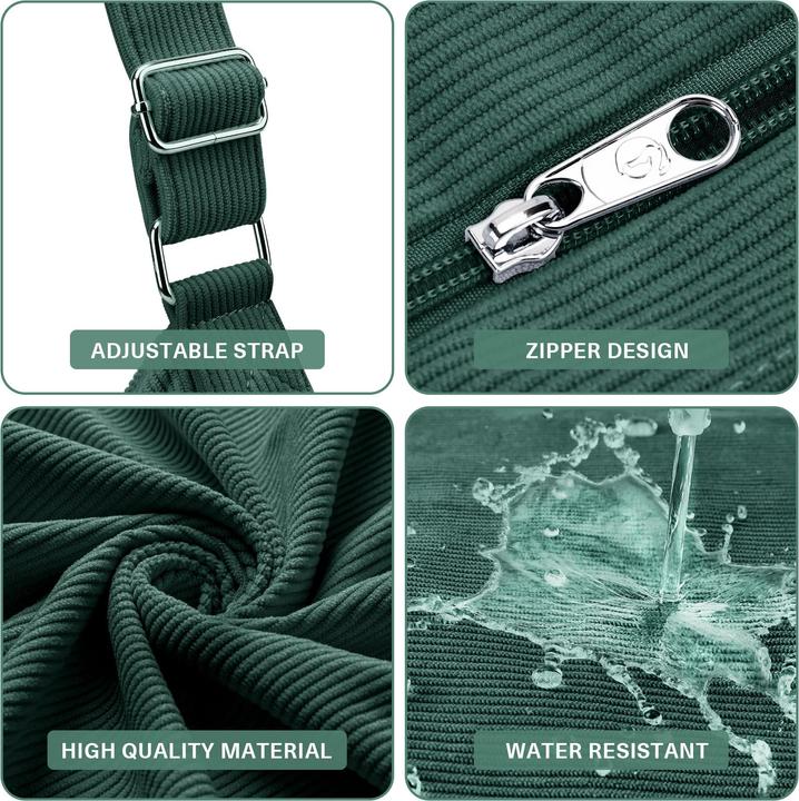 Produktbild Only-Bags.Store Kordtasche Umhängetasche mit Reissverschluss Wasserdichter Shopper Grosse Kord-Umhängetasche