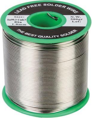 Immagine prodotto Velleman Saldatura senza piombo Sn 99,3% Cu 0,7% 1mm 500G (Scorta)