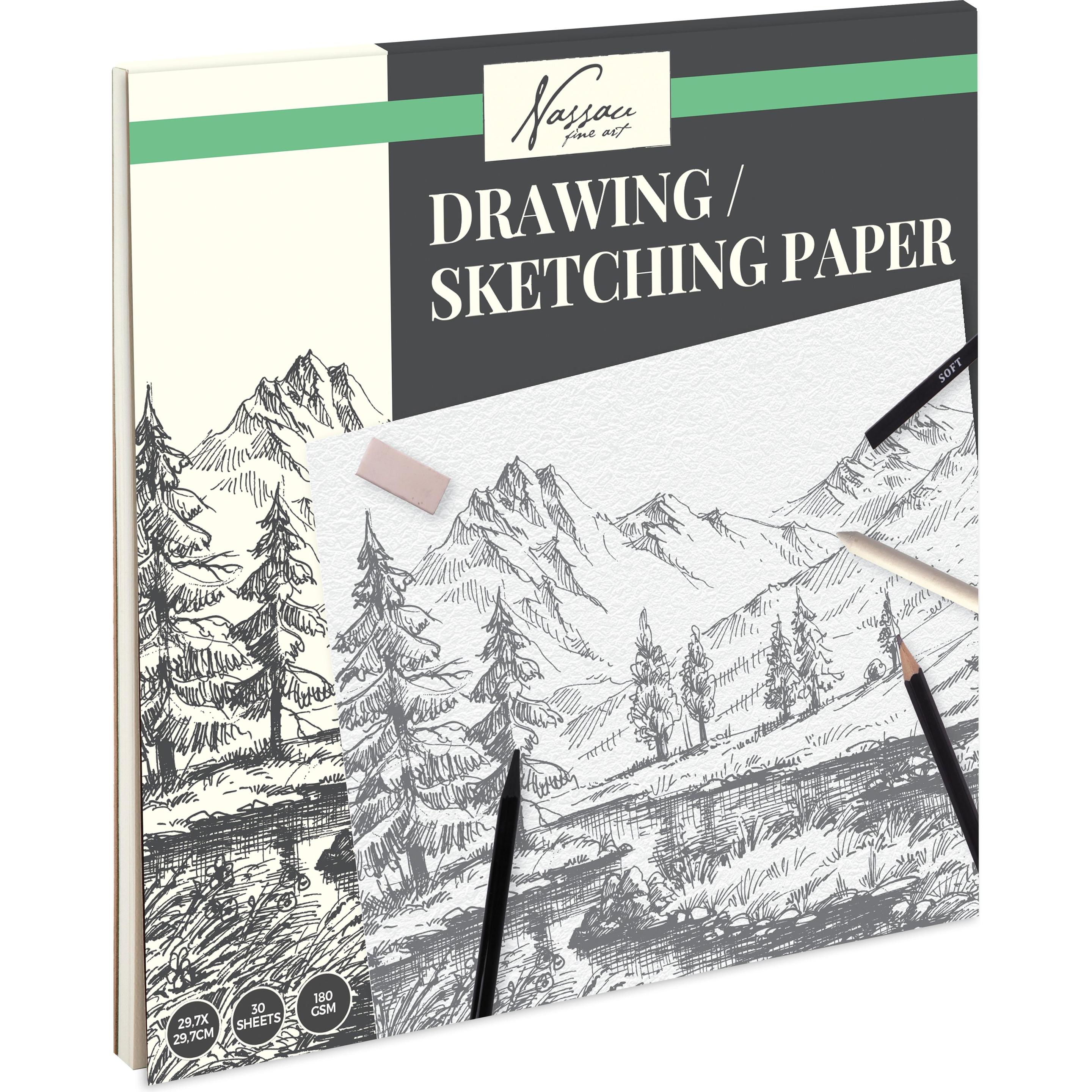 Nassau, Bastelpapier, Drawing paper - grained 29.7 x 29.7cm 30sh 180gsm (180 g/m², 30 x)
