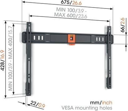 Produktbild Vogels TVM 1605 (Wand, 100", 75 kg)