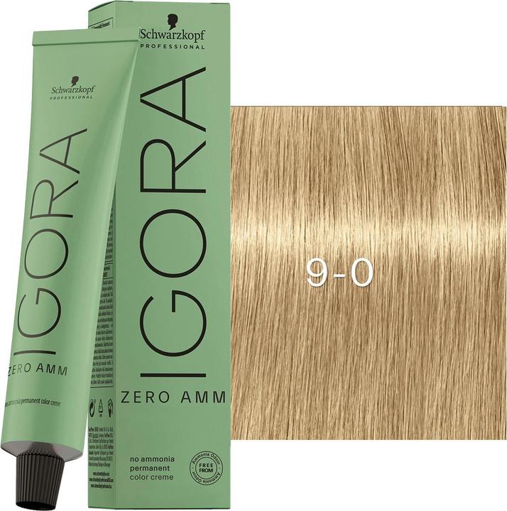 Actual product image Schwarzkopf Igora Zero AMM - 9-0 Extra Light Blonde (9-0 Extra Light Blonde)