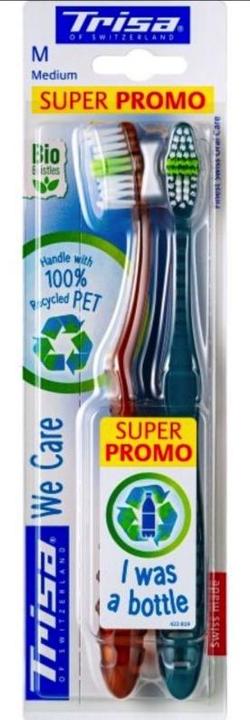 Produktbild Trisa We Care Zahnbürste medium DUO (Mittel, 2 x)