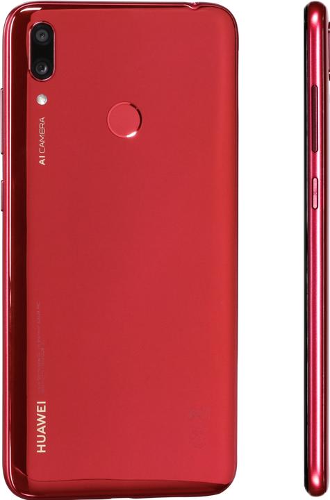 Actual product image Huawei Y7 2019 coral red (32 GB, Red, 6.26", Hybrid Dual SIM, 4G)