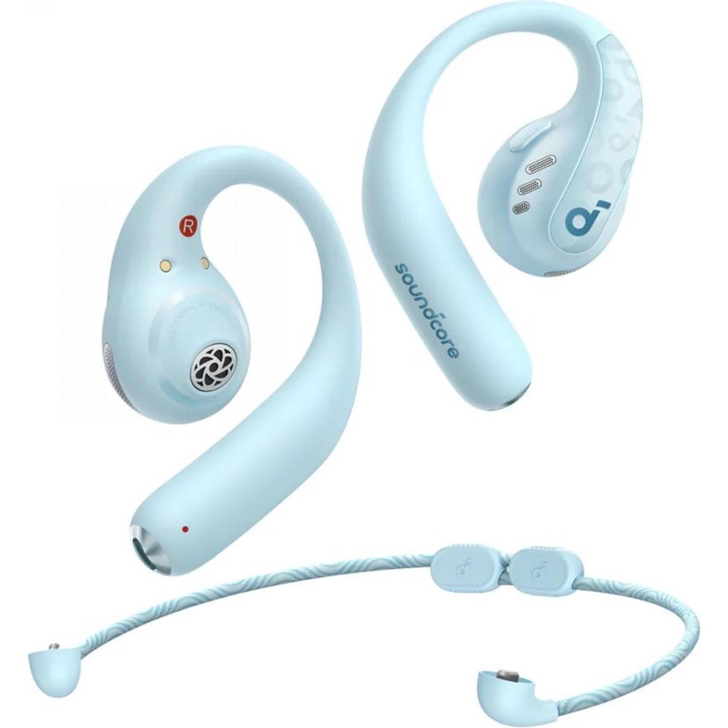 soundcore AeroFit Pro (keine Geräuschunterdrückung, 14 h, Kabellos), Kopfhörer, Blau