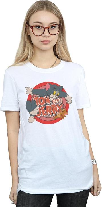 Image du produit Tom & Jerry T-shirt boyfriend en coton Catch pour femmes/femmes (S)