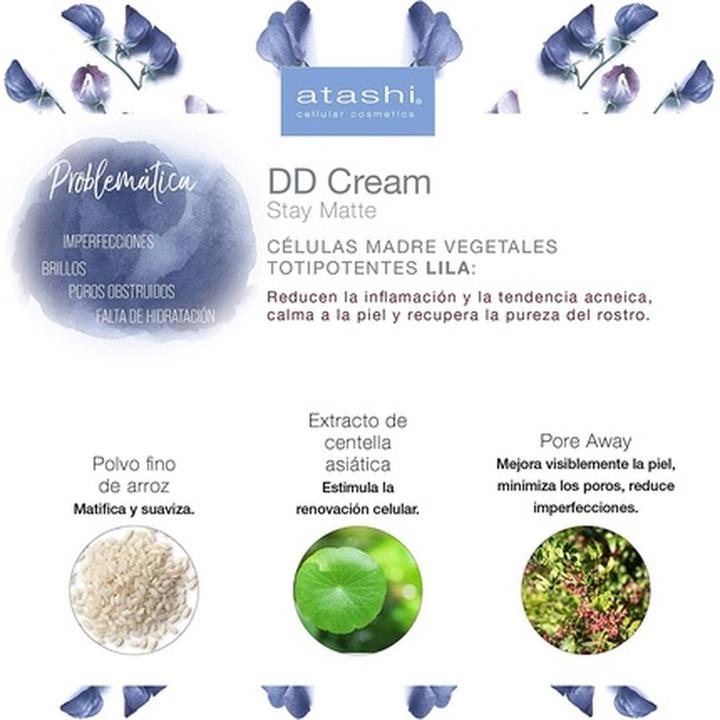 Produktbild Atashi DD Cream Stay Matte Mattifying Moisturizing Cream Color Medium Tone 40ml (40 ml, Tagescreme)