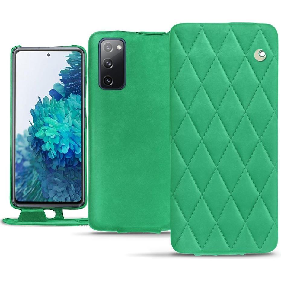 Noreve Lederschutzhülle vertikal (Samsung Galaxy S20 FE), Smartphone Hülle, Grün