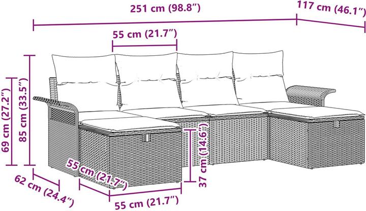 Produktbild vidaXL Gartensofa-set