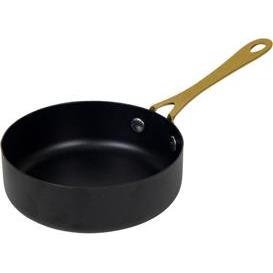 Stieltopf Schwarzer Griff Gold 11X5,7Cm, Padella + Pentola, Oro