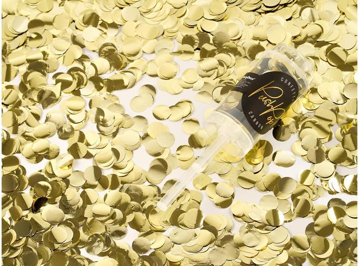 Produktbild Partydeco Konfettikanone Push-Pop 1 Stück, Gold (1 Stück)