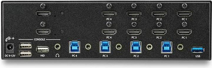 Productafbeelding StarTech KVM Switch HDMI 4 Port - 4K 30 Hz - KVM Extender voor HDMI - KVM HDMI Switcher