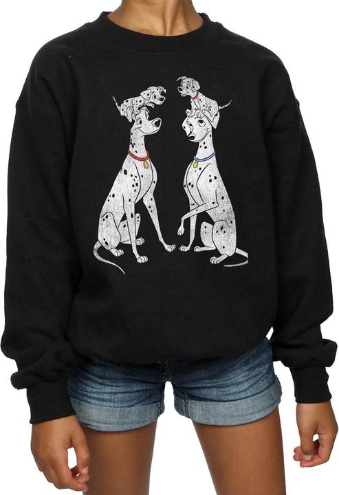 Actual product image Disney Girls 101 Dalmatians Classic Pongo And Perdita Sweatshirt (152, 158)